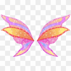 Pink Fairy Wings Png - Winx Club Stella Harmonix Wings, Transparent Png - fairy wings png