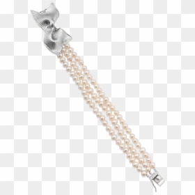 Twist Bow Pearl Bracelet - Pearl, HD Png Download - jewellery models png hd