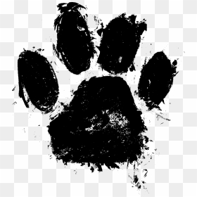 Paw Dog Clip Art - Ink Splatter Paw Print, HD Png Download - dog paw png