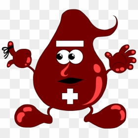 Blood Drop Man By Unicorn-skydancer08 On Clipart Library - Cartoon Blood Clipart, HD Png Download - blood drop png