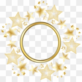 Circle Gold Star - Star Gold Circle Frame Png, Transparent Png - circle frame png