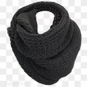 Black Scarf Png Image - Knitted Scarf Transparent Background, Png Download - scarf png
