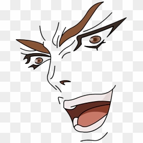 Anime Face Png Graphic Black And White - Ko No Dio Da, Transparent Png - anime face png