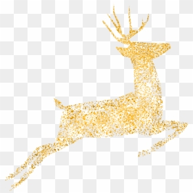 Transparent Gold Reindeer Png, Png Download - reindeer png