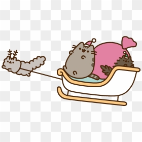 Santa Claws Cat Sticker By Pusheen Clipart , Png Download - Transparent Pusheen Png, Png Download - pusheen png