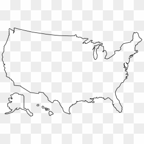 Us Map Outline Us Map America Png - Outline Of Usa Png, Transparent Png - usa map png