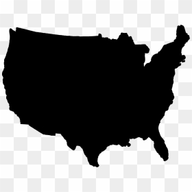 Library Of America Clip Transparent Map Png Files - Usa Clip Art Black And White, Png Download - usa map png