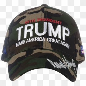 Trump, Camo Hat, Camouflage Hats Make America Great - Baseball Cap, HD Png Download - maga hat png
