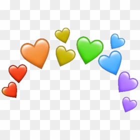 Rainbow Hearts Heart Arcoiris Corazones Corazon Corazón - Purple Heart Emojis Transparent, HD Png Download - corazones png