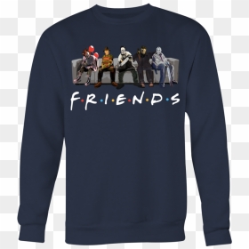 Pennywise It Leatherface Krueger Jason Voorhees Myers - Friends Horror Movies Characters Shirt, HD Png Download - jason png