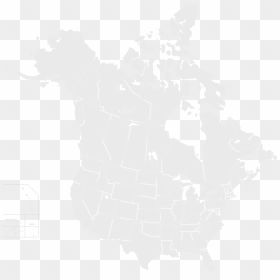 Blank Map Of North America With States, HD Png Download - us map png