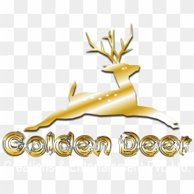 Dear Clipart Golden Deer - Reindeer, HD Png Download - reindeer png