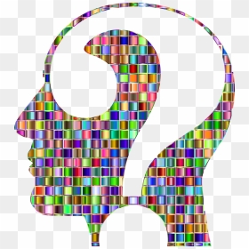Open-ended Question Computer Icons Human Head Face - Colorful Question Mark Png, Transparent Png - question marks png