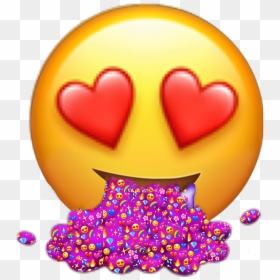 #loveit #hearteyes #puke #emoji #emojimix - Picsart Emojis Trending, HD Png Download - heart eyes emoji png