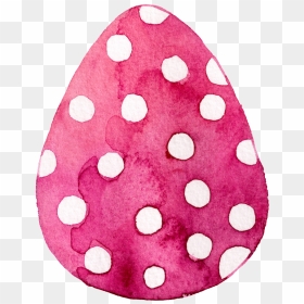 Rose Red Dot Egg-shaped Watercolor Cartoon Transparent - Polka Dot, HD Png Download - red dot png