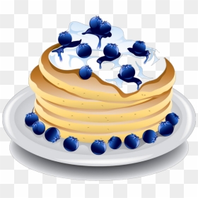 Transparent Pancakes Blueberry - Blueberry Pancakes Clipart, HD Png Download - pancakes png