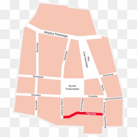 Piotrkow Old Town Map-pijarska Street - Uproszczony Plan Średniowiecznego Miasta, HD Png Download - street png