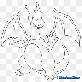 Mega Charizard X Coloring Page, HD Png Download - charizard png