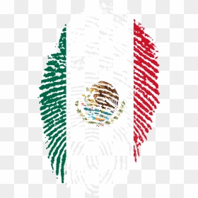 Mexico Flag Fingerprint , Png Download - Bandera De Mexico Huella, Transparent Png - mexico flag png