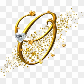 Alfabeto Dorado Con Corazones Png - Letter O Png Gold, Transparent Png - corazones png