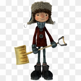Snowsnaps Movie Character With Snow Shovel - Pierre La Guerre Des Tuques, HD Png Download - shovel png