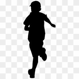 Kid Running Silhouette Png, Transparent Png - child png