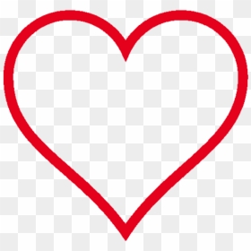 Red Heart Shape Outline, HD Png Download - heart vector png