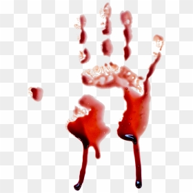 Blood Png Image - Transparent Background Blood Hand Print, Png Download - bloody handprint png