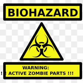 Zombie Parts Warning Label Vector Image - Biohazard Symbol, HD Png Download - warning png