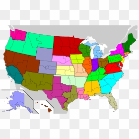 Us Roman Catholic Dioceses Map - Blue States And Red States, HD Png Download - us map png