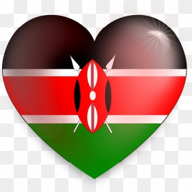 Heart Kenya Clip Arts - Kenya Flag Love, HD Png Download - heart vector png