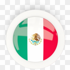 Round Carbon Icon - Mexico Flag, HD Png Download - mexico flag png