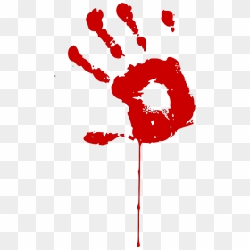 Handprint Clipart Bloody, Handprint Bloody Transparent - Vector Bloody Hand Print, HD Png Download - bloody handprint png