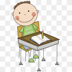 Writing Tablet Clipart Kids Png Freeuse Download Free - Kid Working At Desk, Transparent Png - writing png