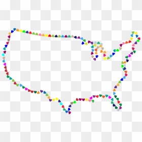 Prismatic Hearts United States Map - Stylist Join Me Color Street, HD Png Download - us map png