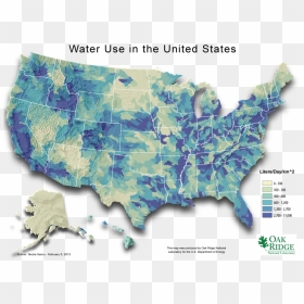 Us Water Use Map, HD Png Download - us map png