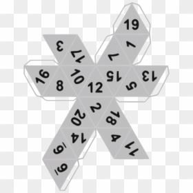 Dice Template, HD Png Download - d20 png