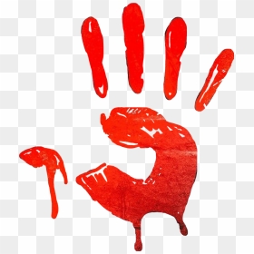 Bloody Hands Handprint Halloweentime Halloween Hallowee - Clipart Bloody Handprint Png, Transparent Png - bloody handprint png