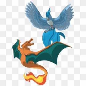 Clipart Royalty Free Library Charizard V By Shadow - Pokemon Articuno Vs Charizard X, HD Png Download - charizard png