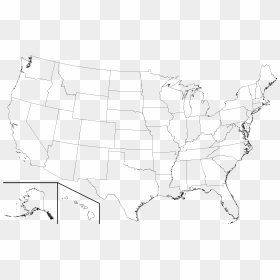 Blank Map Of Usa Png - Usa State Boundaries Map, Transparent Png - usa map png