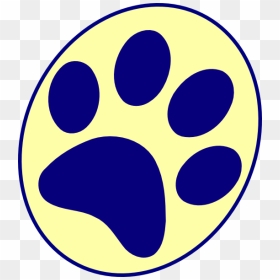 Pitt Panther Paw Print Clip Art - Cat Paw Print Silhouette, HD Png Download - paw png