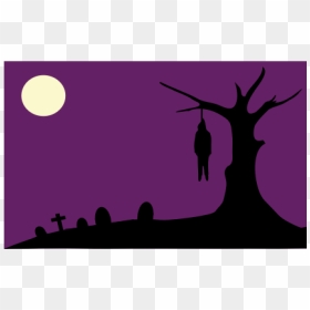 Man Hanging From A Tree Vector Illustration - Hanging Man Vector, HD Png Download - tree vector png