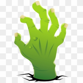 Hands Clipart Zombie - Halloween Zombie Hand Png, Transparent Png - bloody handprint png
