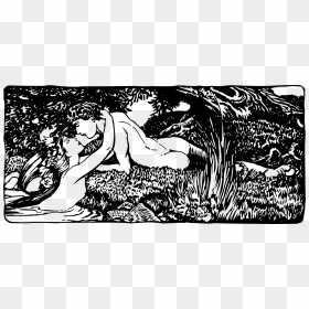 River Clip Arts - Black White Cartoon Lovers, HD Png Download - river png
