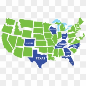Us States Start With Vowel, HD Png Download - usa map png