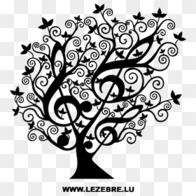 Music Note Tree Clipart, HD Png Download - treble clef png