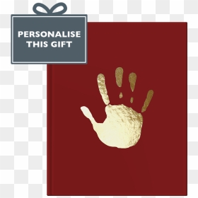 Personalised Foil Blocked Handprint Notebook - Drawing, HD Png Download - bloody handprint png