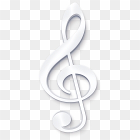 Белый Скрипичный Ключ Png, Transparent Png - treble clef png