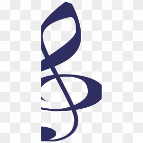 Musical Notes In Navy, HD Png Download - treble clef png