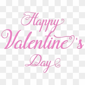 Free Png Download Happy Valentine"s Day Pink Text Png - Valentines Day Transparent Background Pink, Png Download - happy valentines day png